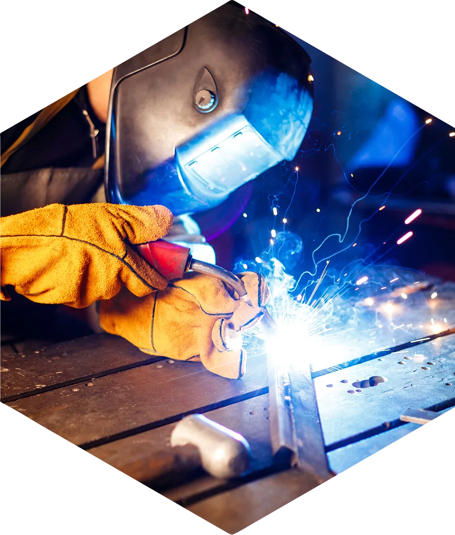 Lancashire Fabrications workshop in Burscough, steel fabrication in progress