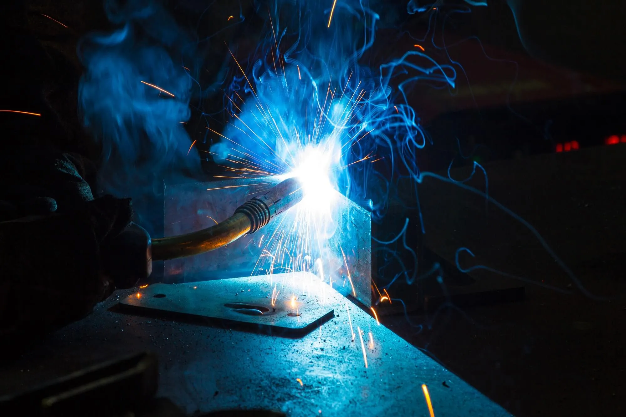 Precision welding at Lancashire Fabrications workshop